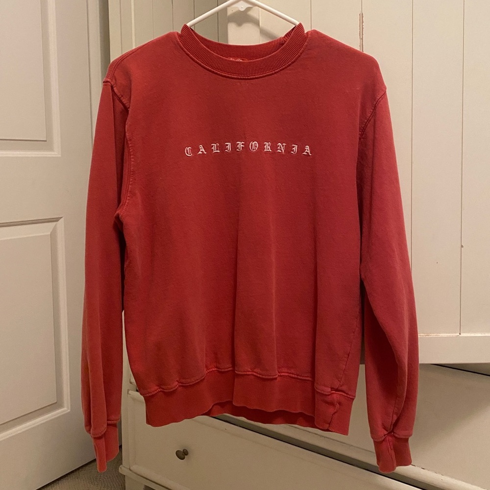RARE BRANDY MELVILLE RED CALIFORNIA SWEATSHIRT